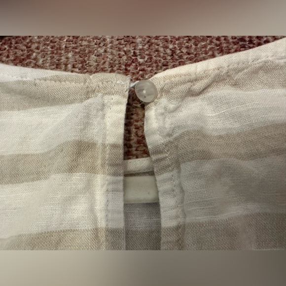 Liz Claiborne boxy striped linen/ cotton blend top size medium - Picture 5 of 5